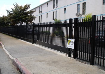 Black Ornamental Security Slide Gate