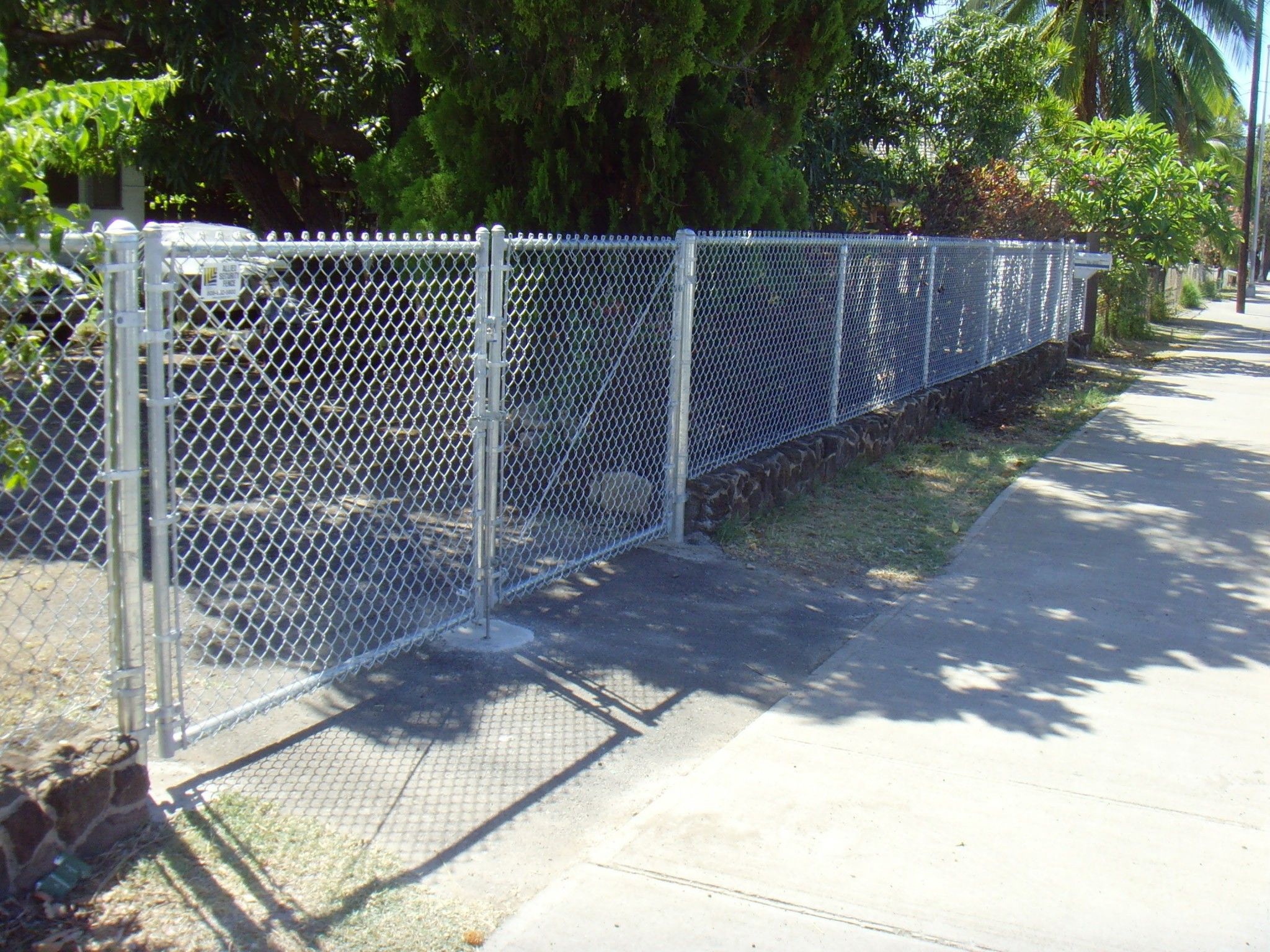 Chain Link, Double Swing Gate, Driveway - 1