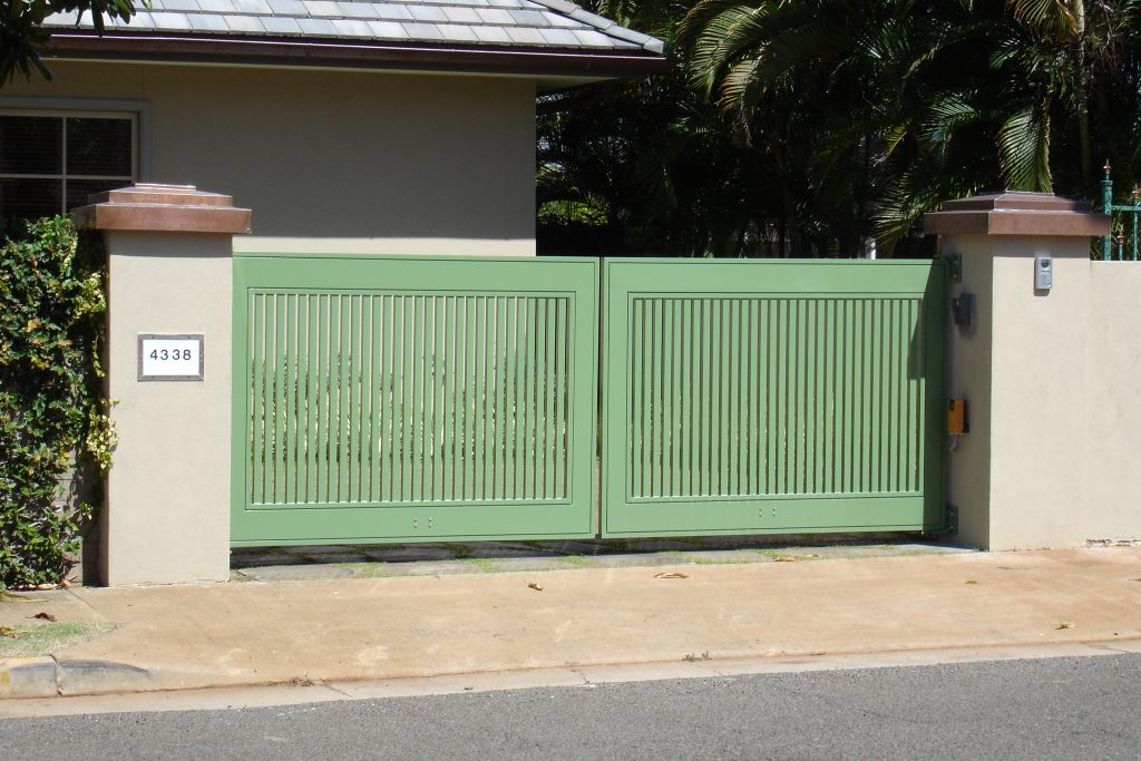 Green Ornamental Driveway Gate