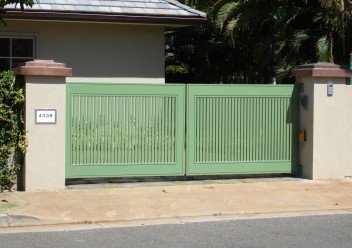 Green Ornamental Driveway Gate