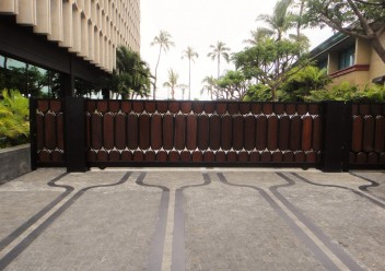 Hawaii Wood Slide Gate Custom
