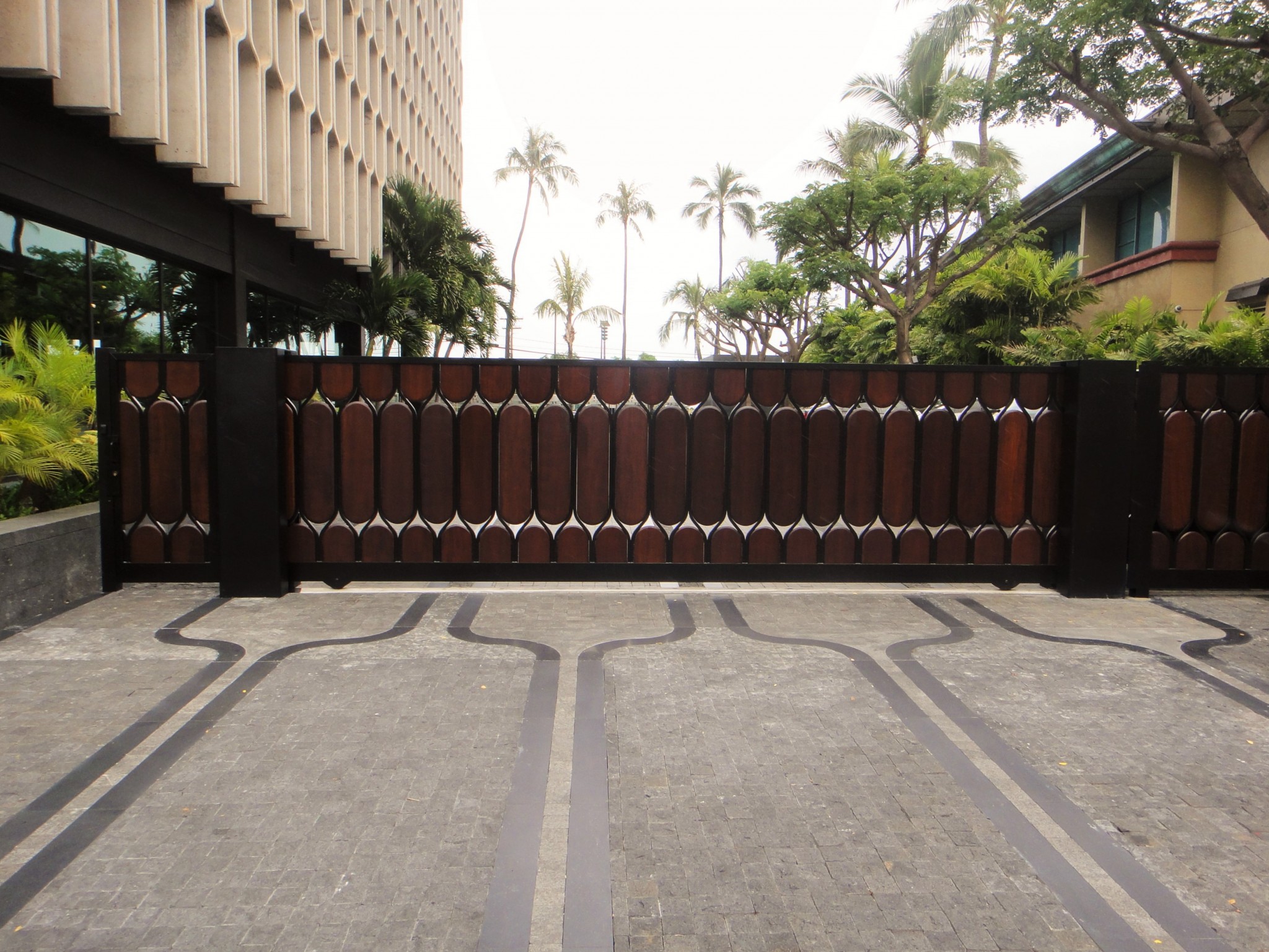 Hawaii Wood Slide Gate Custom