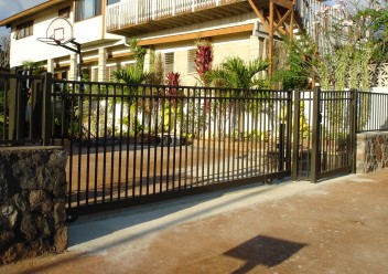 Ornamental Slide Gate Flat Top