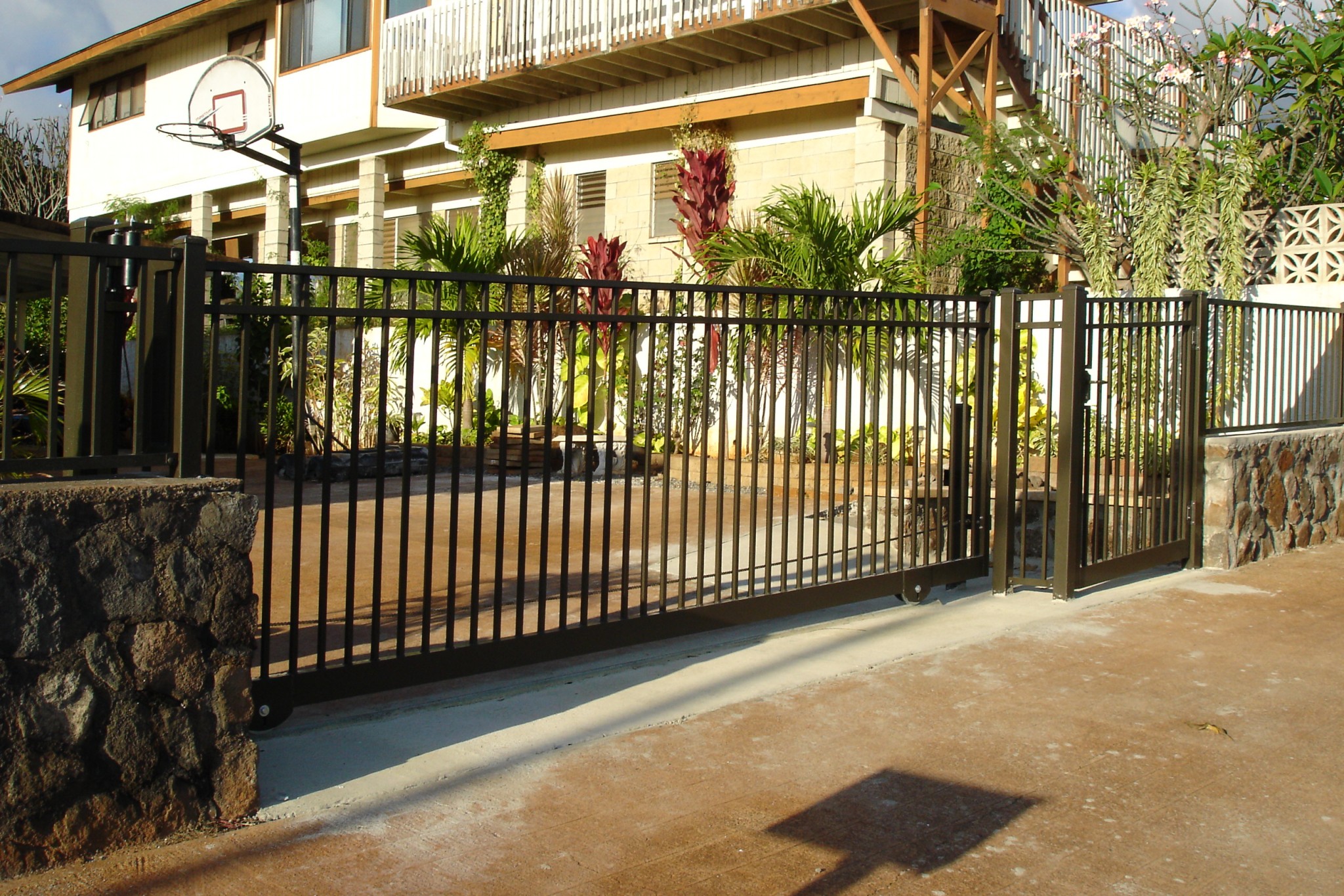 Ornamental Slide Gate Flat Top