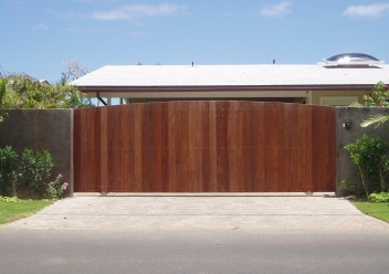 Wood Driveway Gate