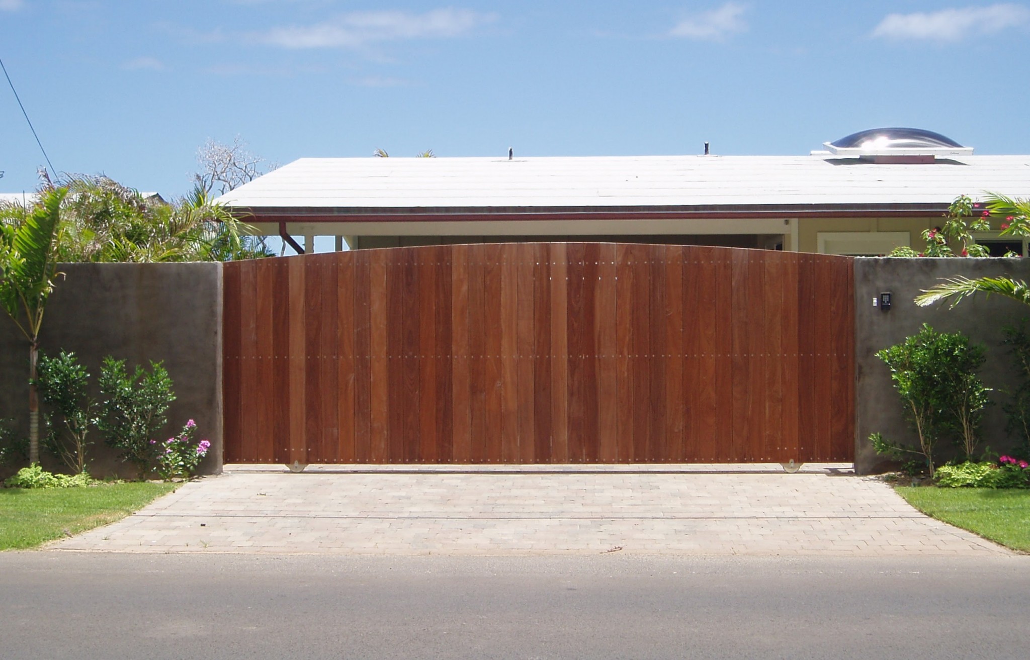 Wood Driveway Gate