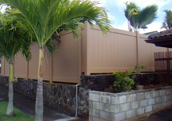 Vinyl Privacy Fence Brown
