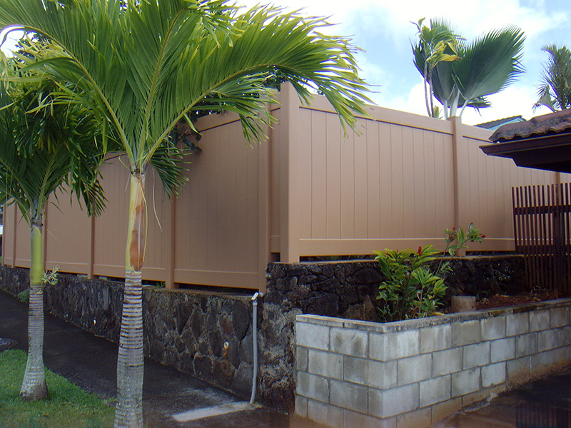 Vinyl Privacy Fence Brown