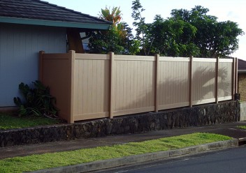Vinyl Privacy Fence Brown 2