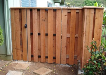 Wood Fence Gate Entry