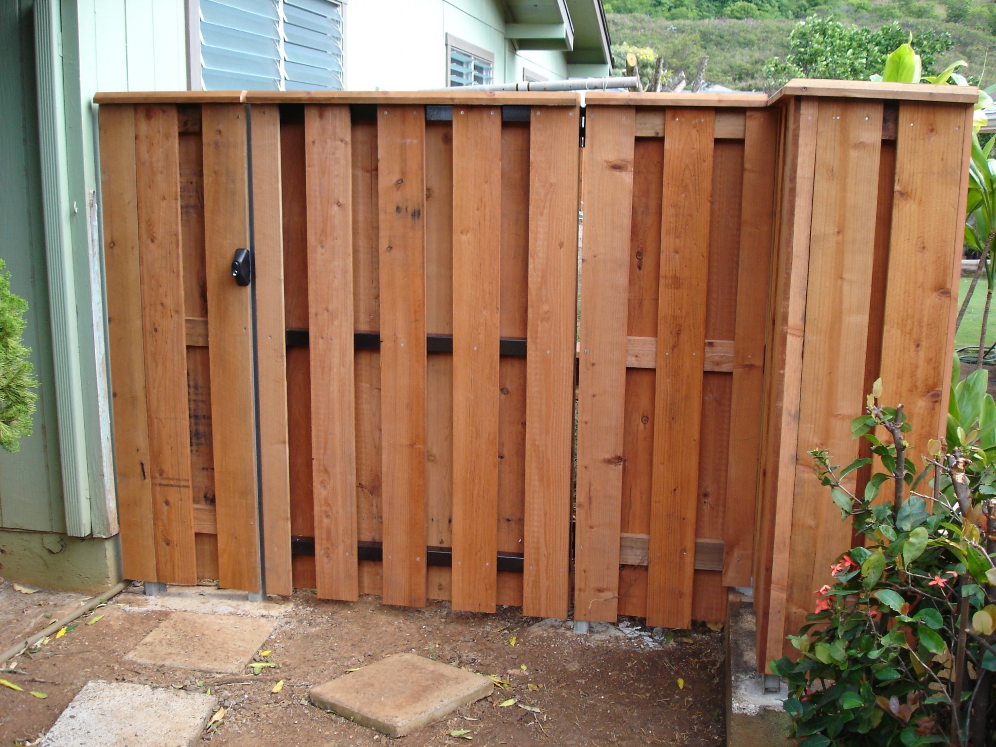 Wood Fence Gate Entry